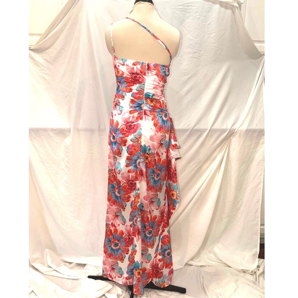 Hello Molly That's So Fetch White, Blue, Coral Elianna Floral Maxi Dress Size 4 - Picture 6 of 10